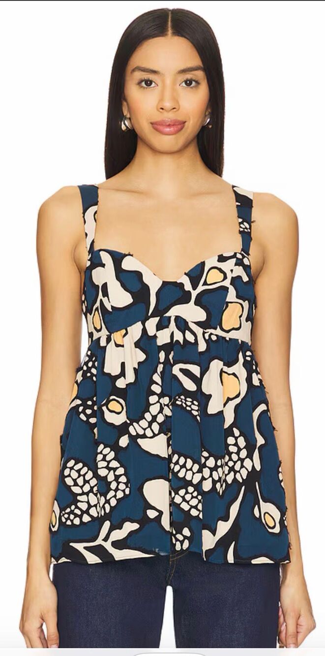 Ulla Johnson Emira Tunic Top in Celestine NWOT Size 0